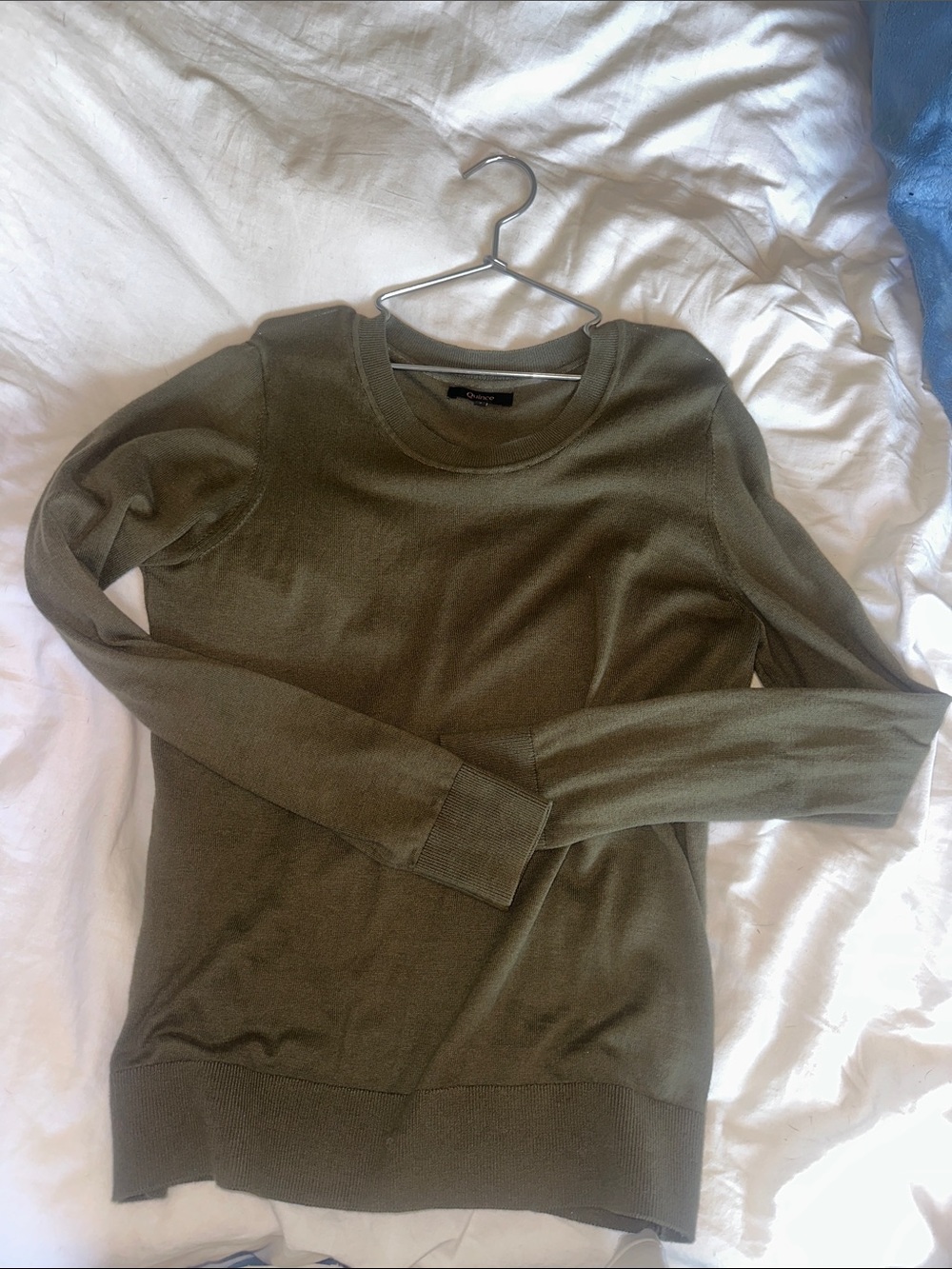 Quince Olive Green Crewneck Sweater - Picture 3 of 5